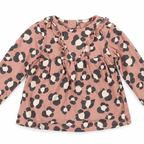 TU Girls Pink Animal Print  Basic T-Shirt Size 6-9 Months