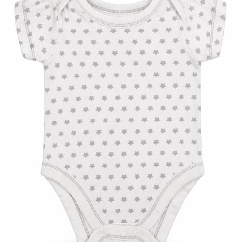 Lilly & Dan Baby Grey Geometric  Romper One-Piece Size 3-6 Months  - Star Print