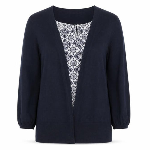 RJR.John Rocha Womens Blue Argyle/Diamond  Cardigan Jumper Size 12
