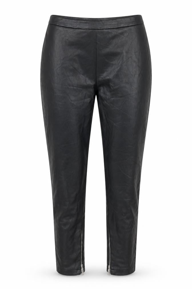 Front view of NA-KD women’s black trousers, size UK 10, 26-inch leg