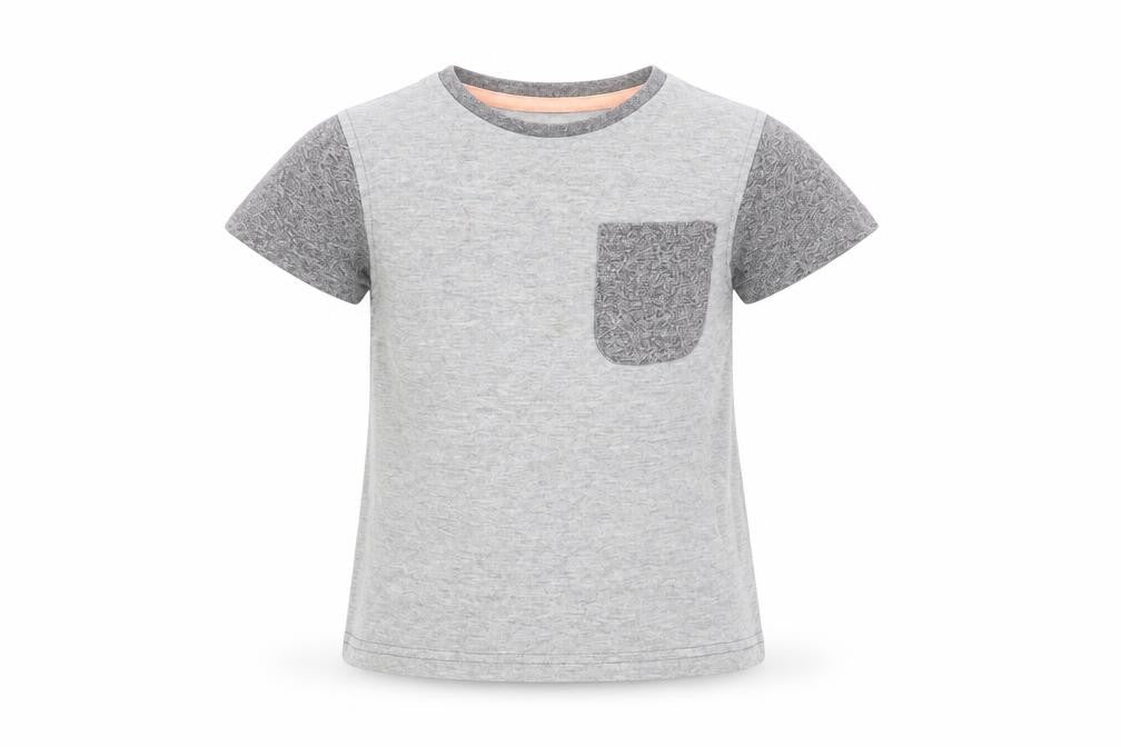 Front view of George boys’ grey basic t-shirt, size 3-4, years