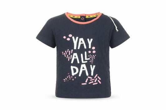Front view of Mini Club Baby Blue Basic T-Shirt, size 12-18, Months