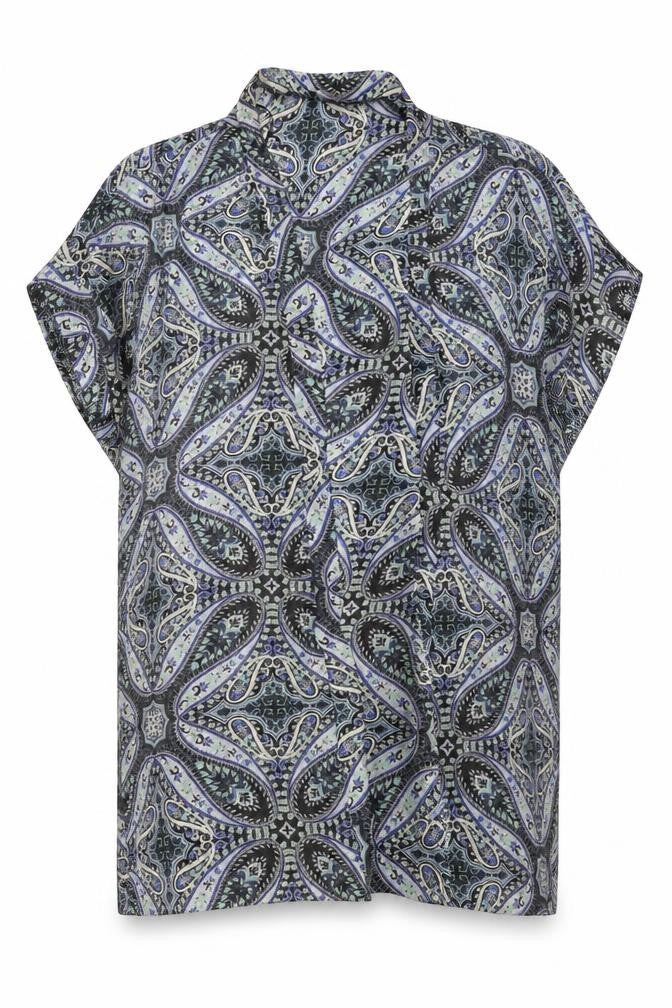 Front view of Atmosphere women’s multicoloured paisley tunic jumper, size L