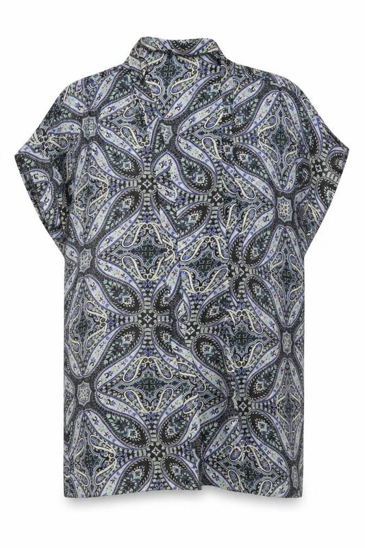 Front view of Atmosphere women’s multicoloured paisley tunic jumper, size L