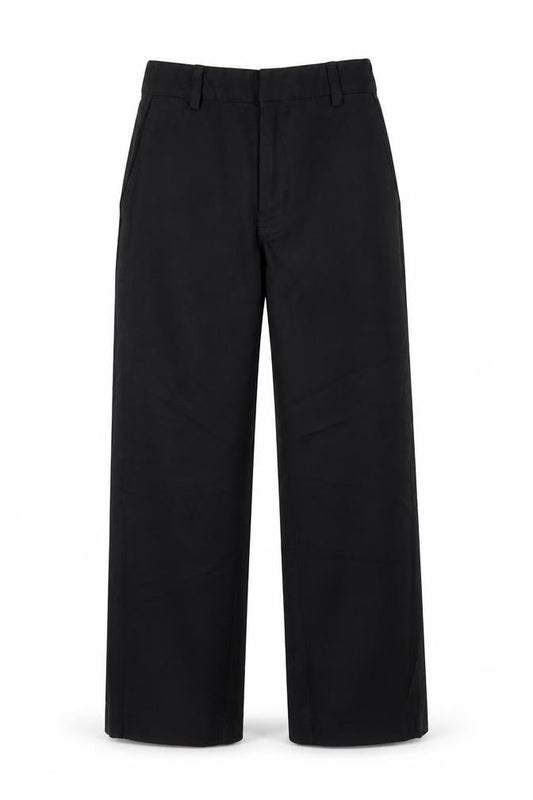 Front view of David Luke boys’ black dress pants trousers, size 6-7, years - school wear