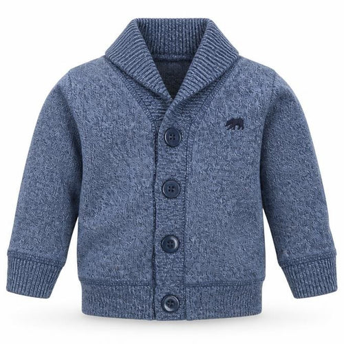 Rebel Boys Blue  Knit Cardigan Jumper Size 12-18 Months