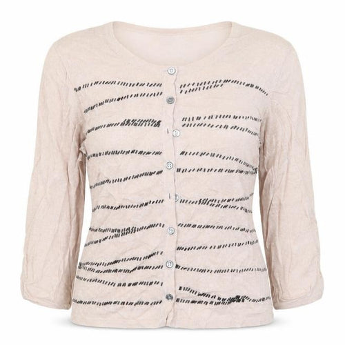 Caroline Sills Womens Beige  Knit Cardigan Jumper Size M