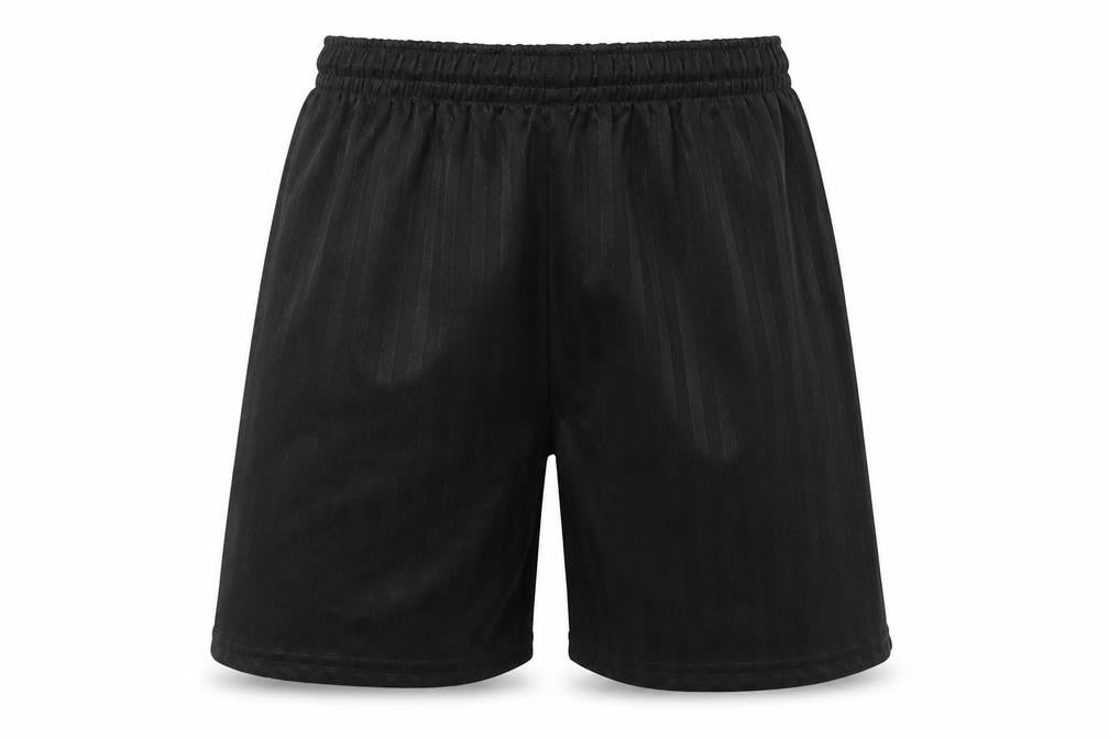 Front view of Preworn boys’ black bermuda shorts, size 9-10, years