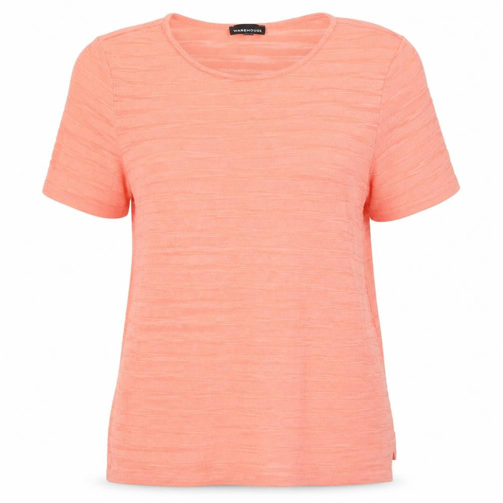 Warehouse Womens Orange   Basic T-Shirt Size 10
