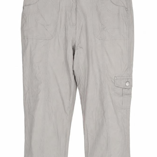Bexleys Womens Grey   Cropped Trousers Size 34 in L21 in