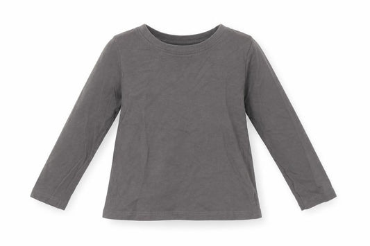 Front view of Lulipu Baby Grey Basic T-Shirt, size 12, Months