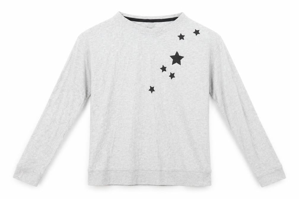 Front view of Pour Moi boys’ grey basic t-shirt, size 11-12, years