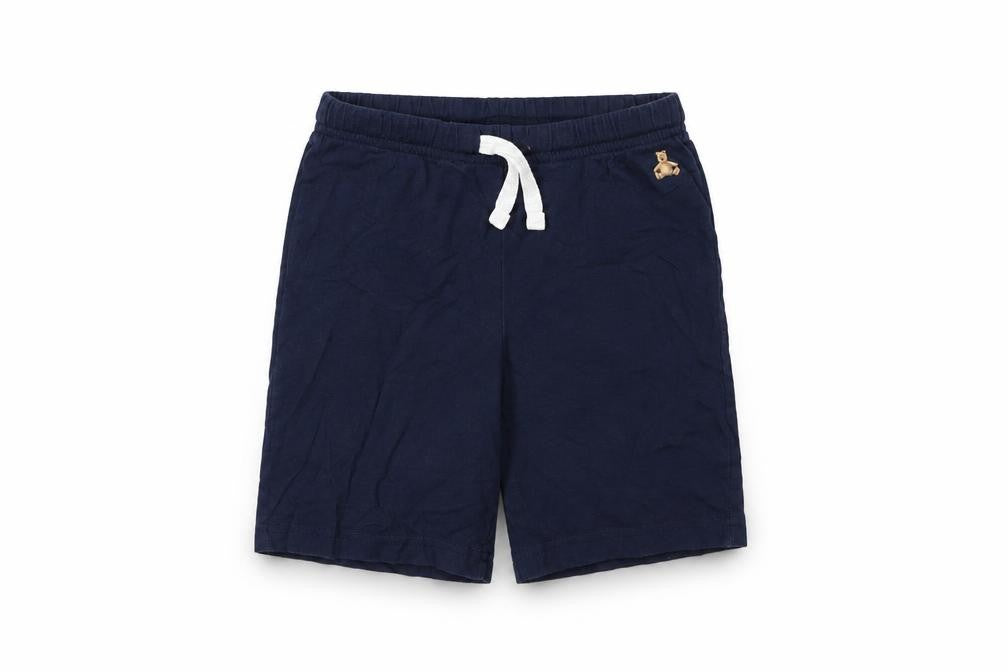 Front view of Gap boys’ blue sweat shorts, size 5, years