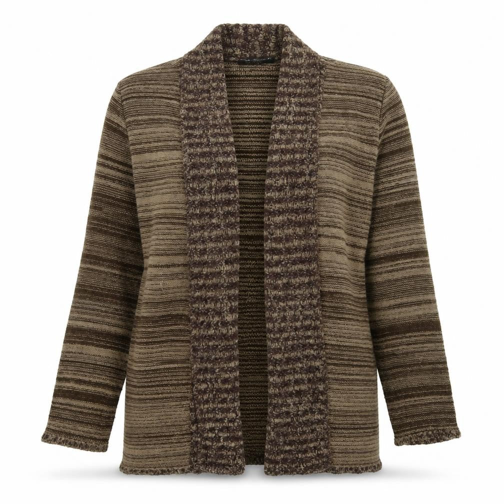 Elegant Womens Grey  Knit Cardigan Jumper Size L