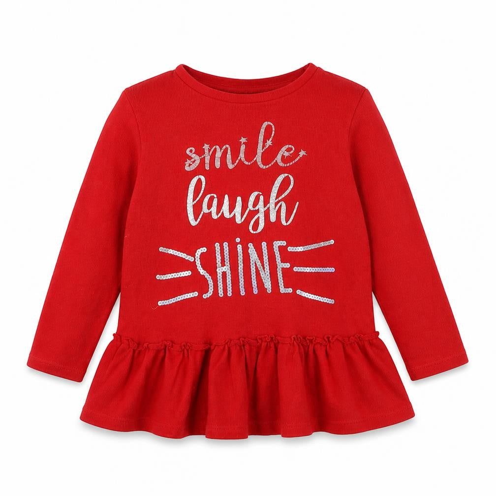 George Girls Red  Knit Pullover Jumper Size 18-24 Months  - Smile
