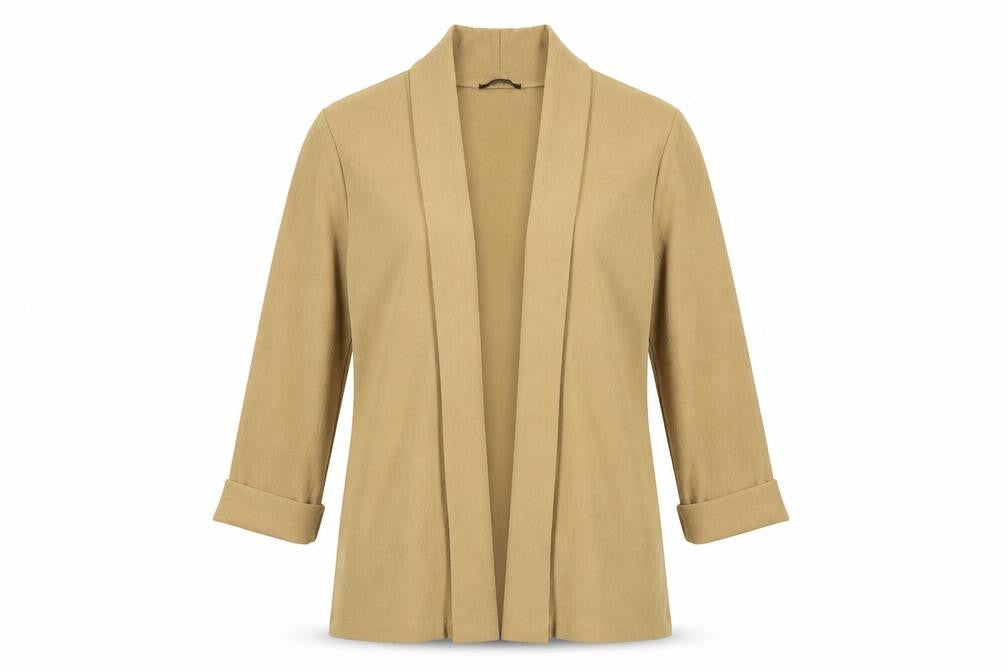 Front view of Giyes women’s brown jacket blazer, size M