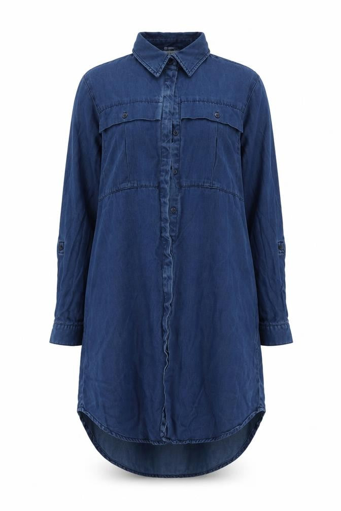 Front view of Next women’s blue a-line, size UK 8