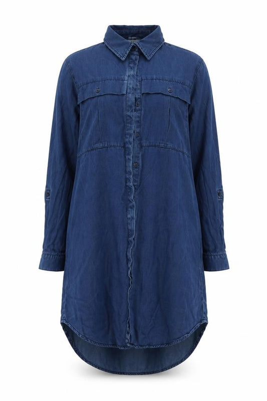 Front view of Next women’s blue a-line, size UK 8