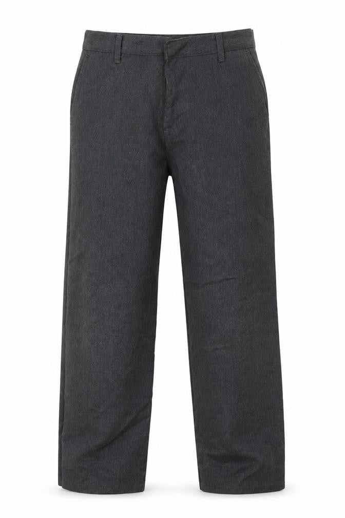 Front view of George boys’ grey trousers, size 9, years