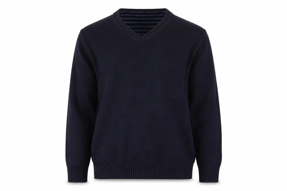 Front view of George men’s blue jumper, size L