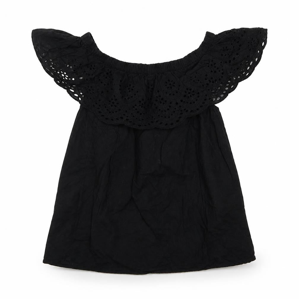 Front view of Atmosphere women’s black basic blouse, size UK 10