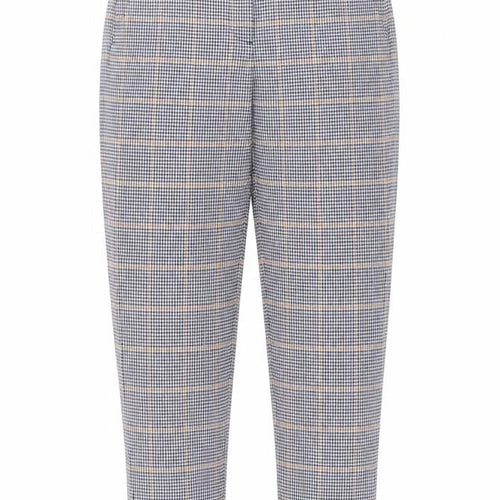 Marks and Spencer Womens Blue Check  Trousers  Size 10 L25 in