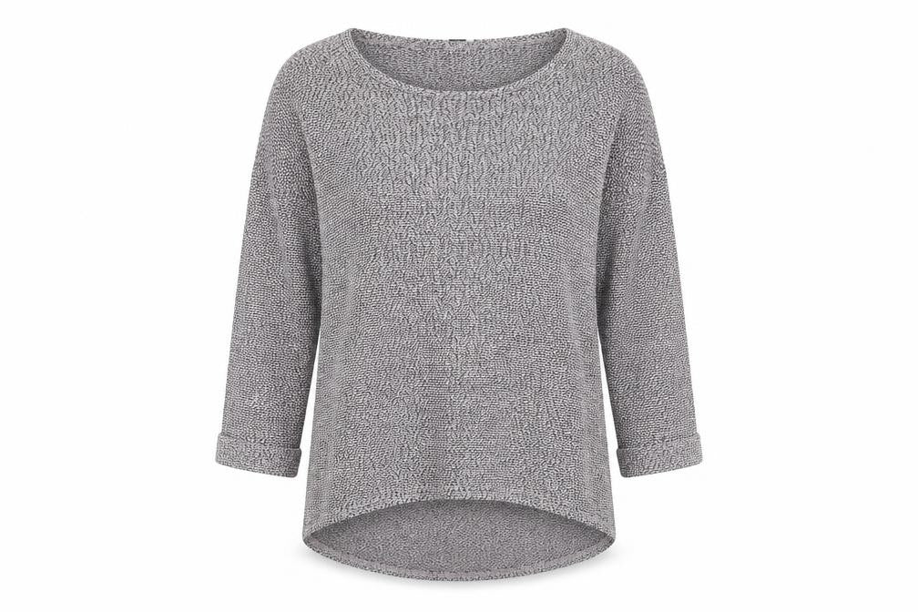 Front view of New Look women’s purple knit jumper, size UK 8