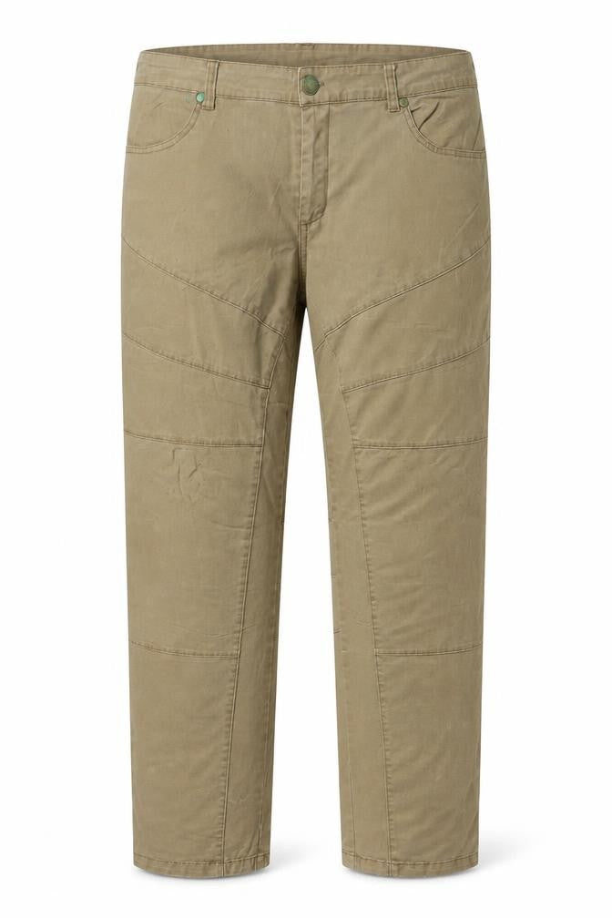 Front view of Peppercorn women’s beige carpenter trousers, size UK 18, 31-inch leg
