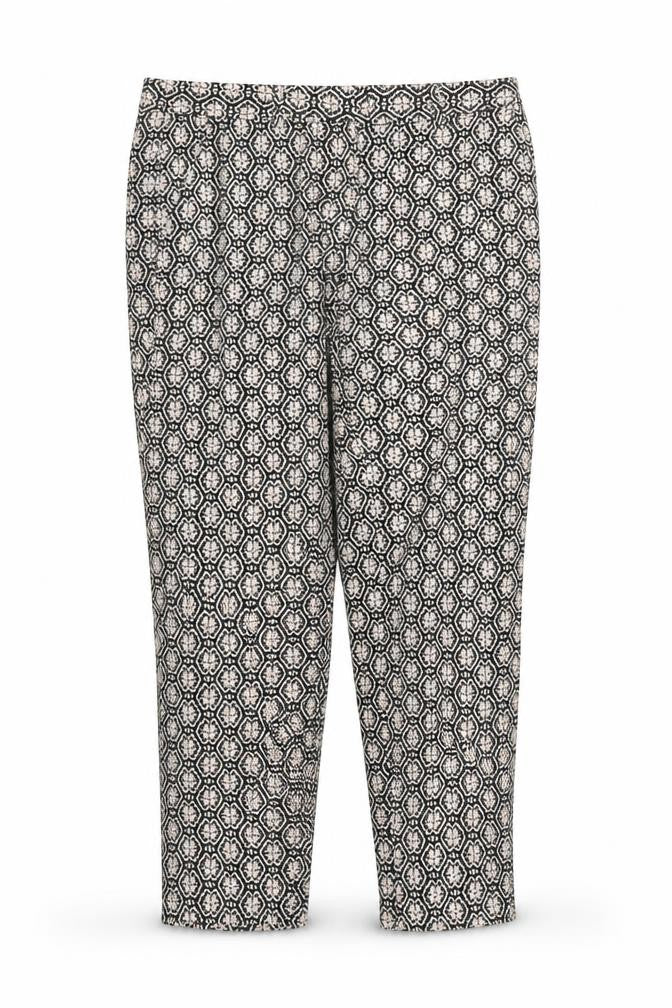 Primark Womens Pink Geometric  Capri Trousers Size 8 L24 in