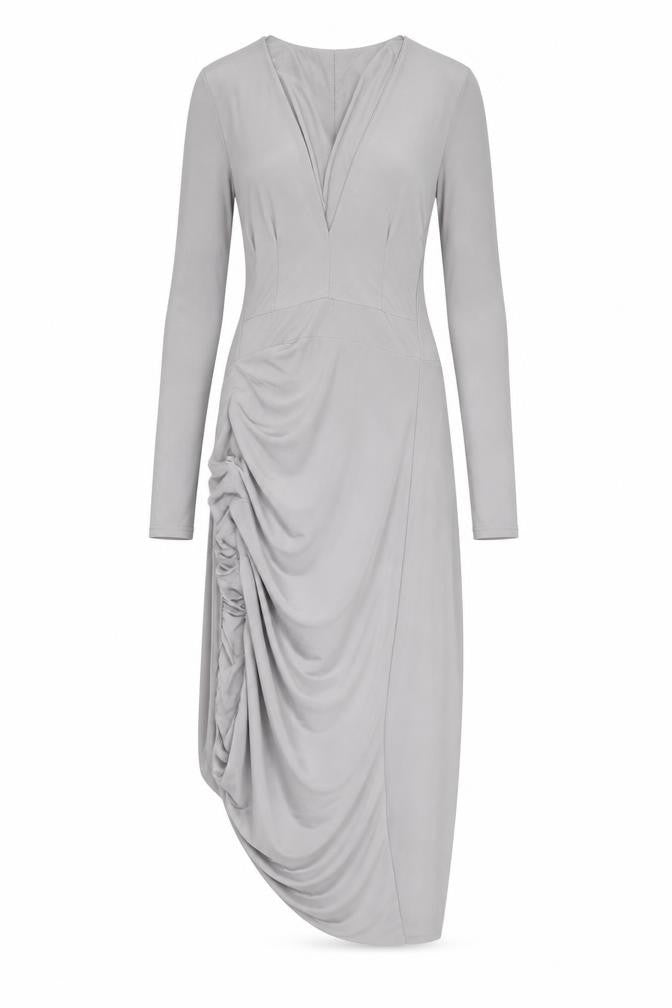Front view of Missguided women’s grey bodycon, size UK 6