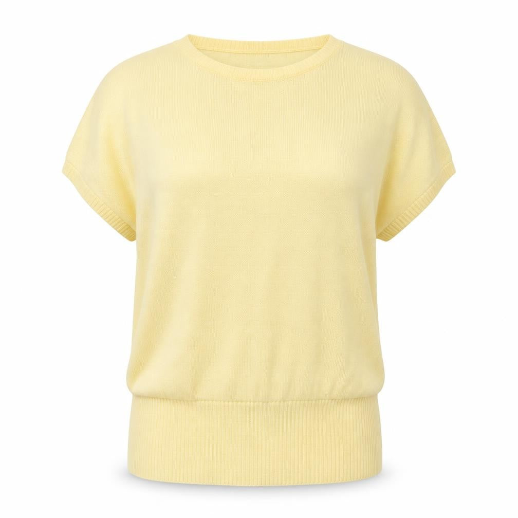 Front view of South women’s yellow basic blouse, size UK 12