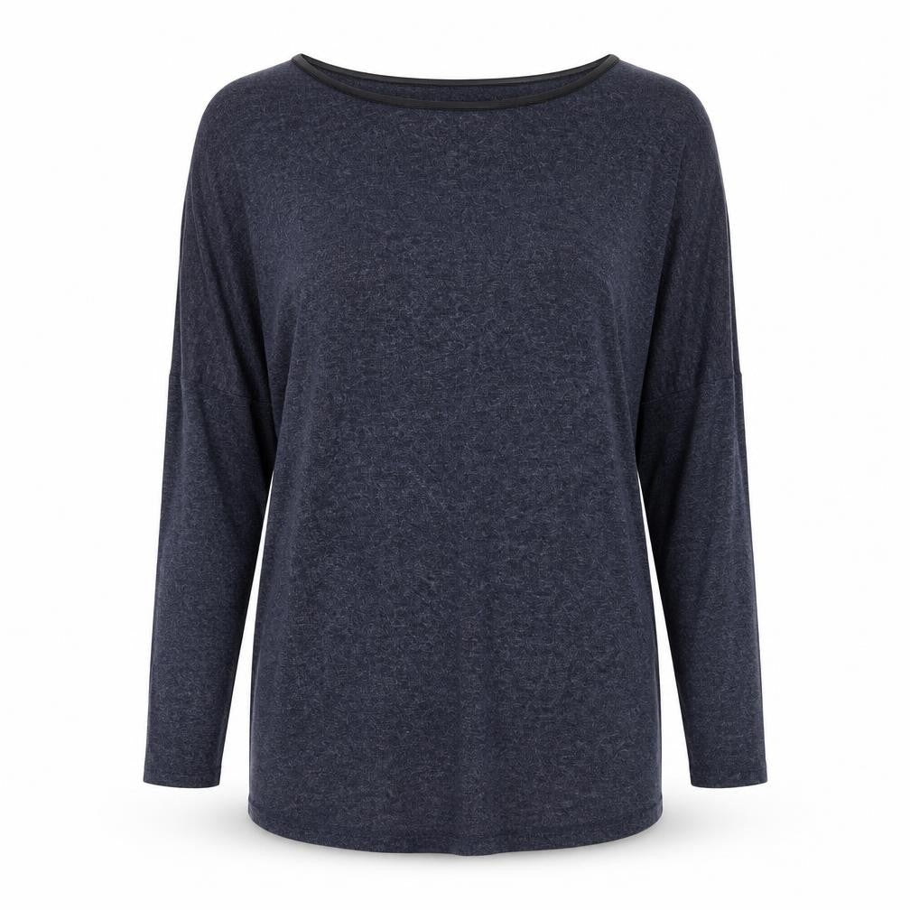 Front view of Primark women’s blue basic blouse, size UK 12