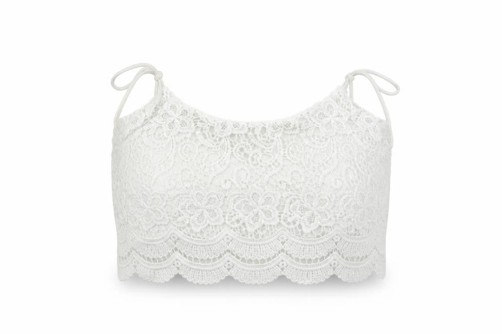 Front view of Select women’s white basic tank, size UK 8