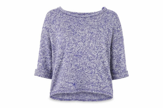 Front view of New Look women’s blue jumper, size UK 12