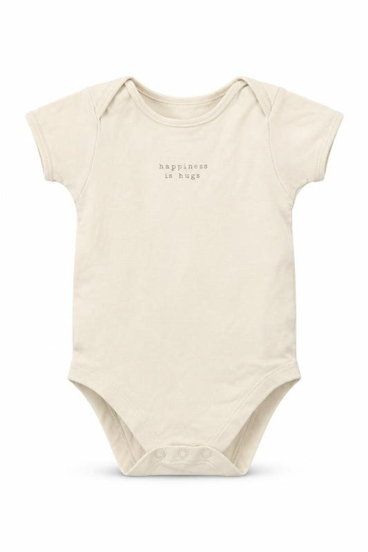 Front view of George boys’ beige babygrow one-piece, size 18-24, months
