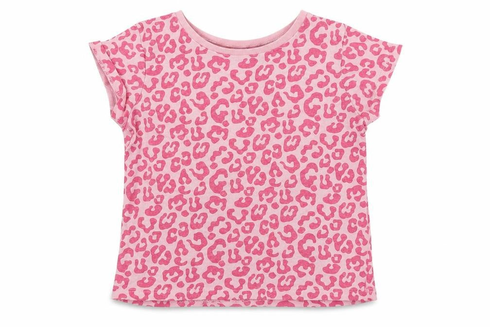Pep&co      Girls Pink Animal Print  Basic T-Shirt Size 2-3 Years