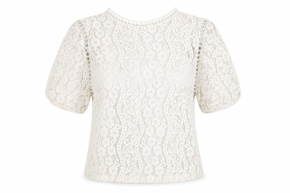 Front view of ADIVA women’s ivory basic blouse, size M