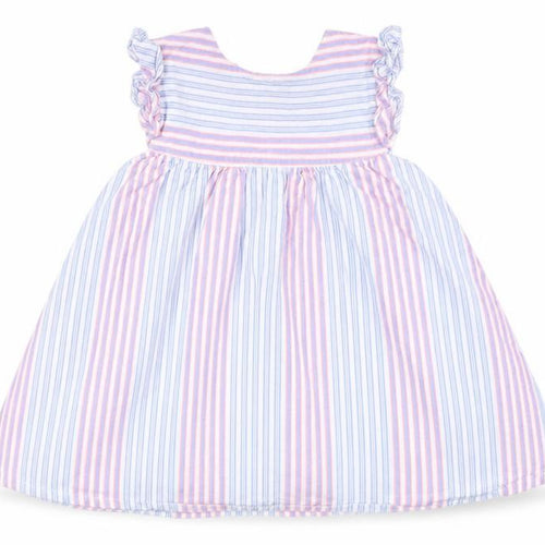George Girls Blue Striped  Fit & Flare  Size 9-12 Months