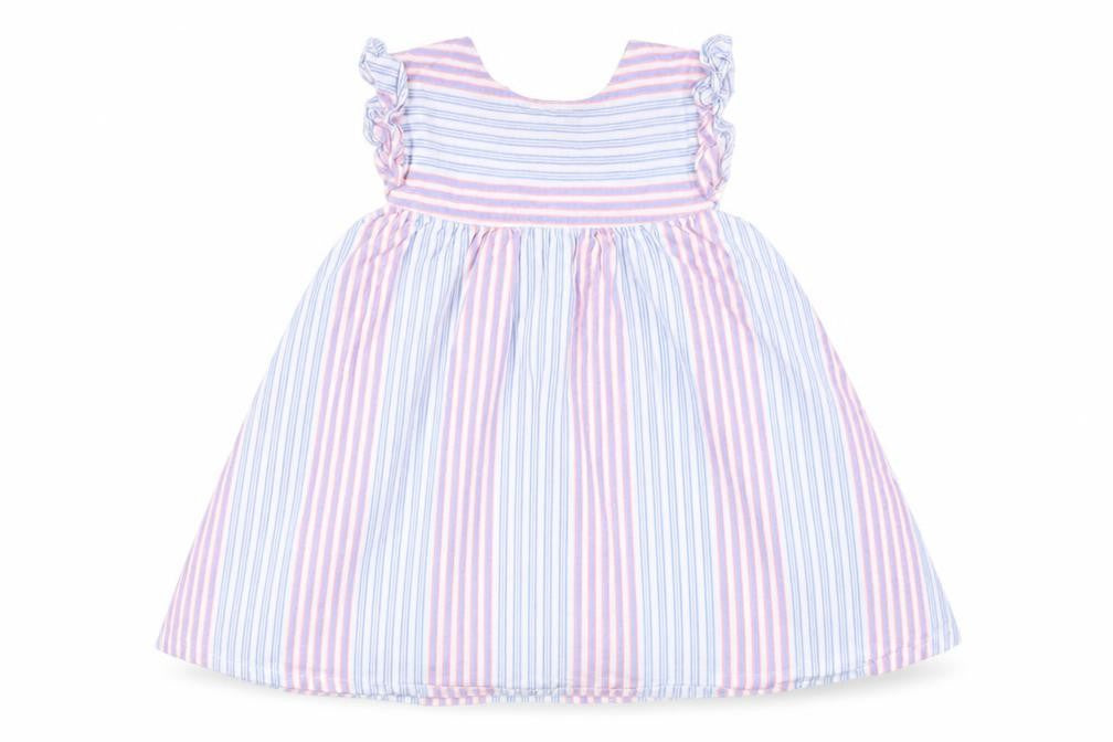 George Girls Blue Striped  Fit & Flare  Size 9-12 Months