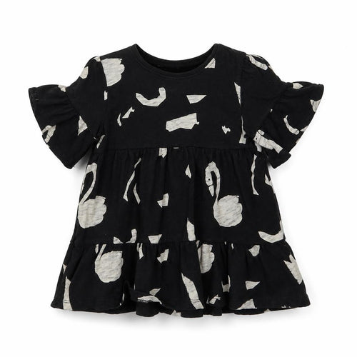 NEXT Girls Black Animal Print  Basic T-Shirt Size 2 Years