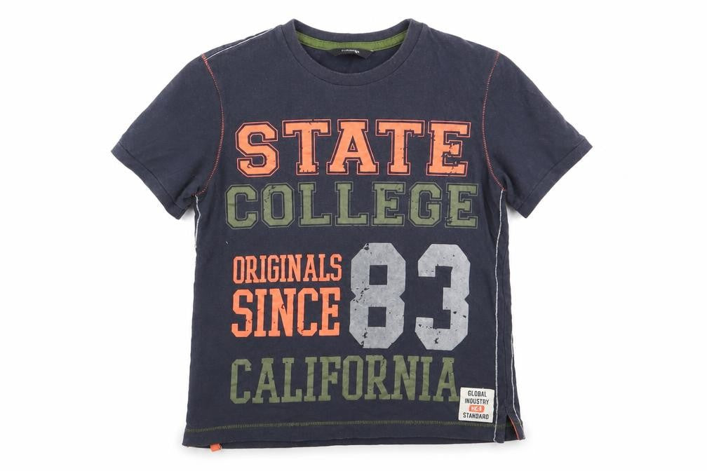 Front view of George boys’ blue basic t-shirt, size 8-9, years - state college