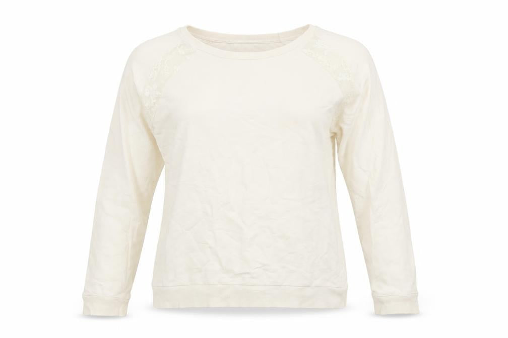 Dorothy Perkins Womens Ivory   Pullover Jumper Size 12  - Lace inset on shoulders