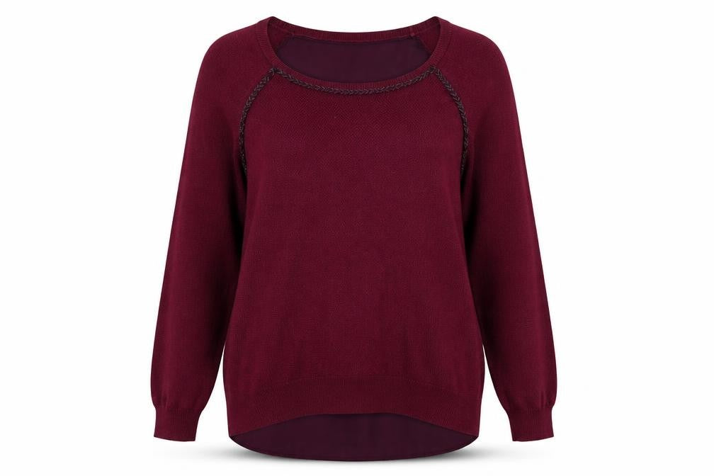 Front view of George women’s purple jumper, size UK 12