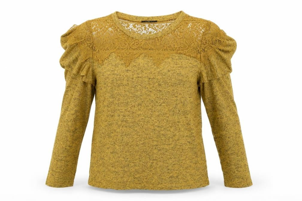 Front view of Klass women’s yellow jumper, size M