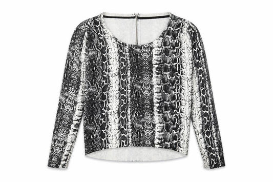 Front view of Star women’s multicoloured animal print jumper, size UK 12