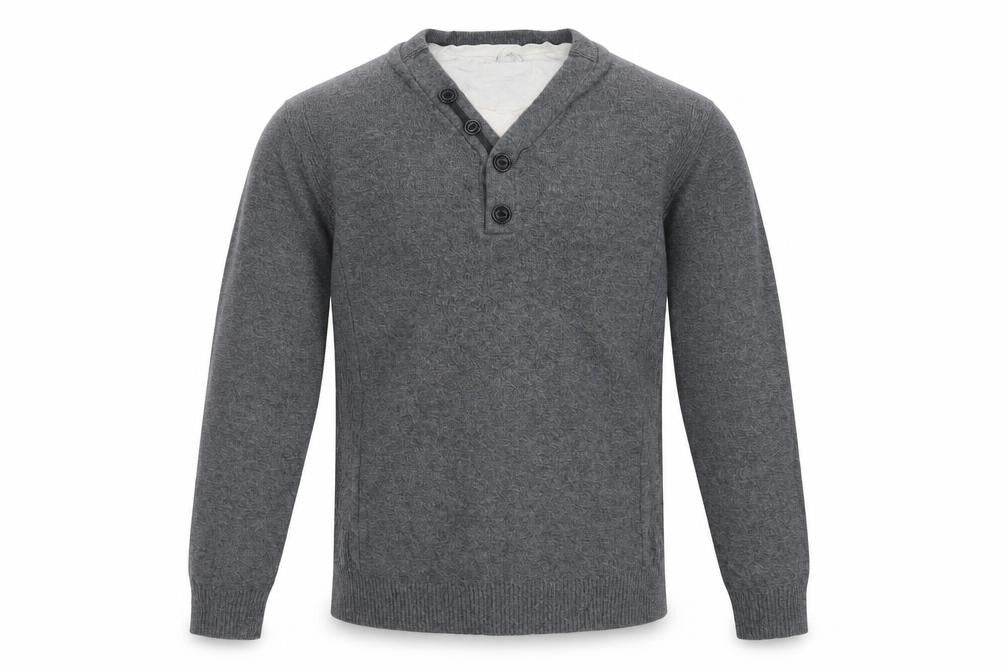 Front view of Next men’s grey jumper, size S