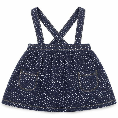 M&Co Girls Blue Polka Dot  A-Line Skirt Size 3-4 Years