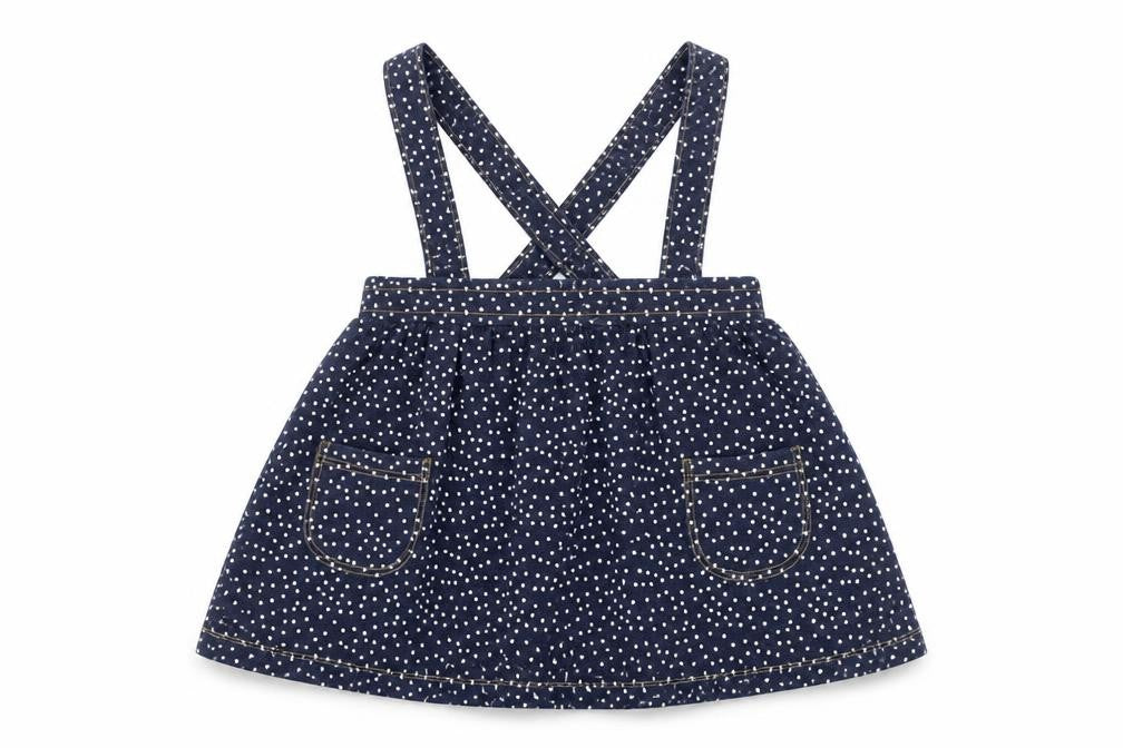 M&Co Girls Blue Polka Dot  A-Line Skirt Size 3-4 Years