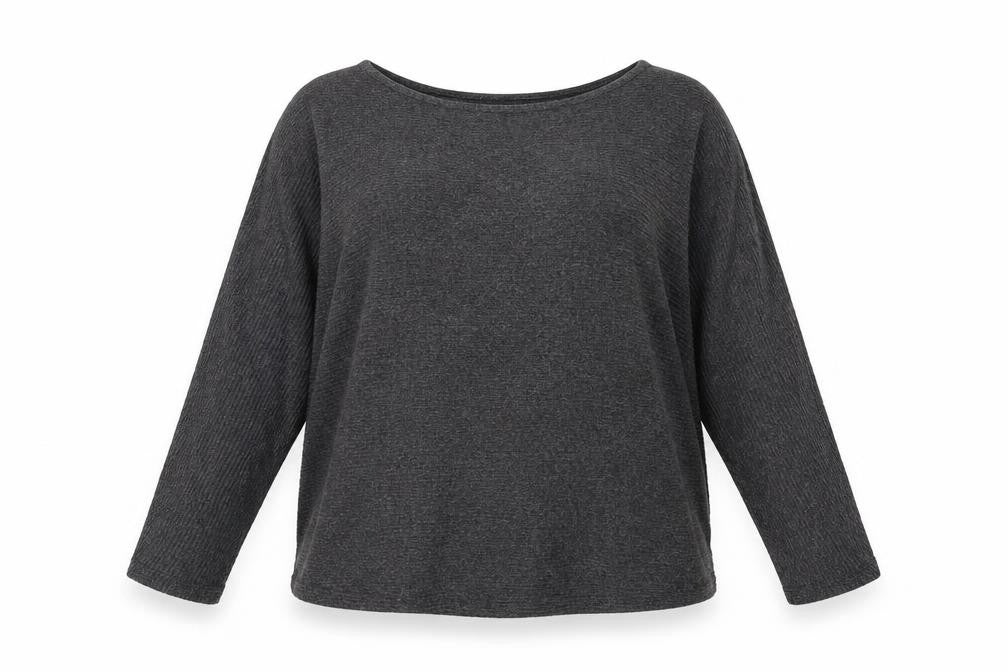 Front view of H&M women’s grey jumper, size M