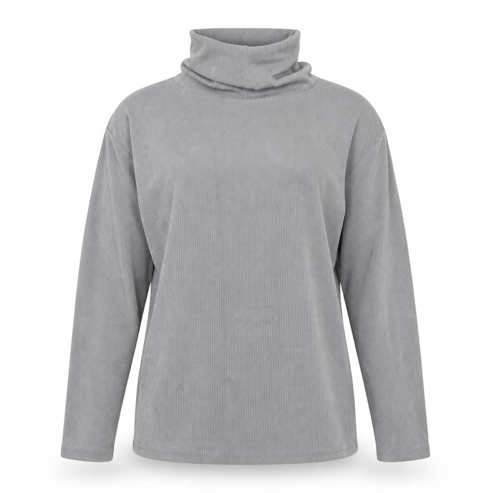 Front view of Preworn women’s grey basic t-shirt, size L